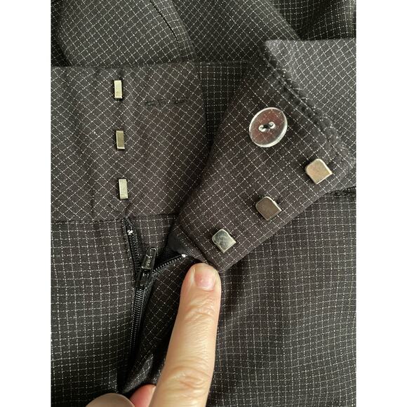 ELLE Womens Dress pants size 8 black checker - Picture 5 of 8